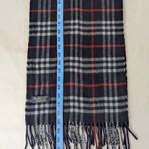 Authentic Burberry's of London Scarf Blue Unisex 100% Cashmere – Used – Winter - Picture 6 of 7